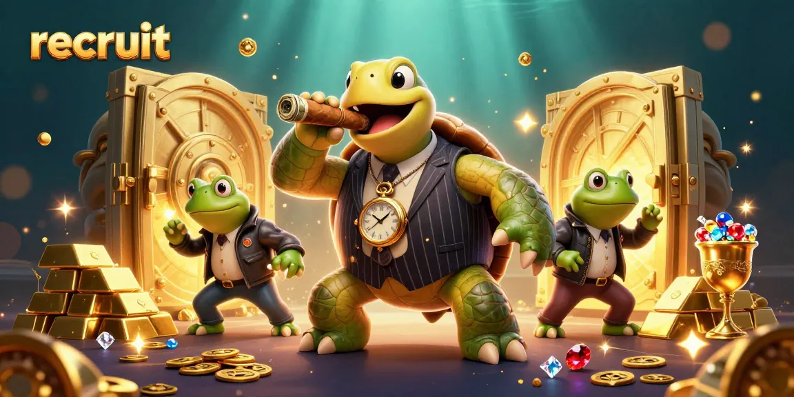 Recruit in action: Snapping turtle mobster with bullfrog enforcers at the casino.