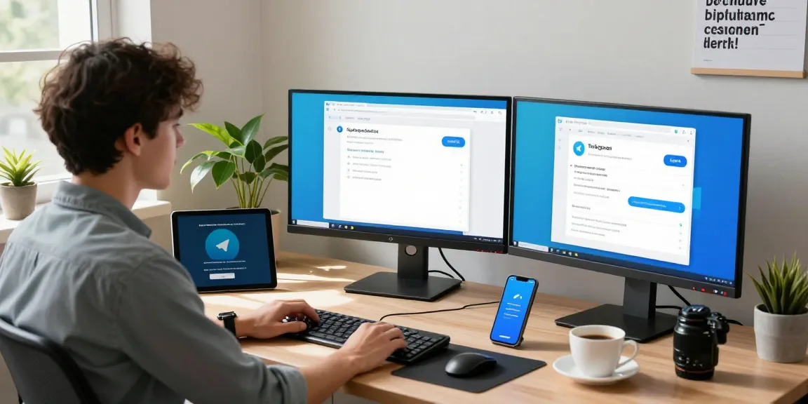 Effortlessly download Telegram with a professional discussing features in a modern workspace.