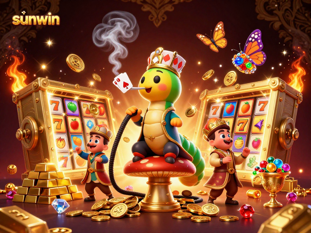 Sunwin invites players into a vibrant gambling adventure with a magical caterpillar and riches.