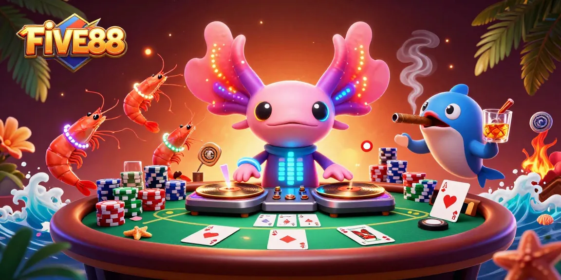Engage in thrilling casino fun with FIVE88, featuring vibrant action and colorful characters.