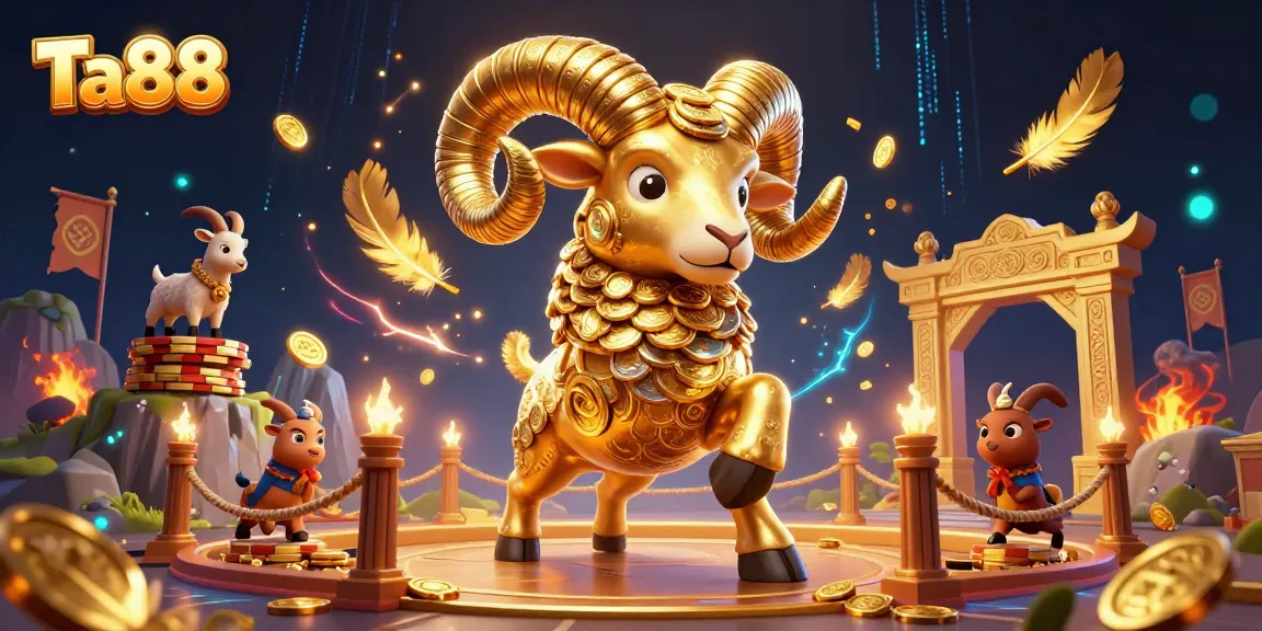 Experience thrilling action with Ta88 in this vibrant 3D casino scene filled with gold and excitement.