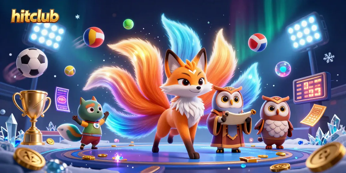 Hitclub engages players with exciting gambling activities, featuring vibrant scenes of animated characters and gaming elements.