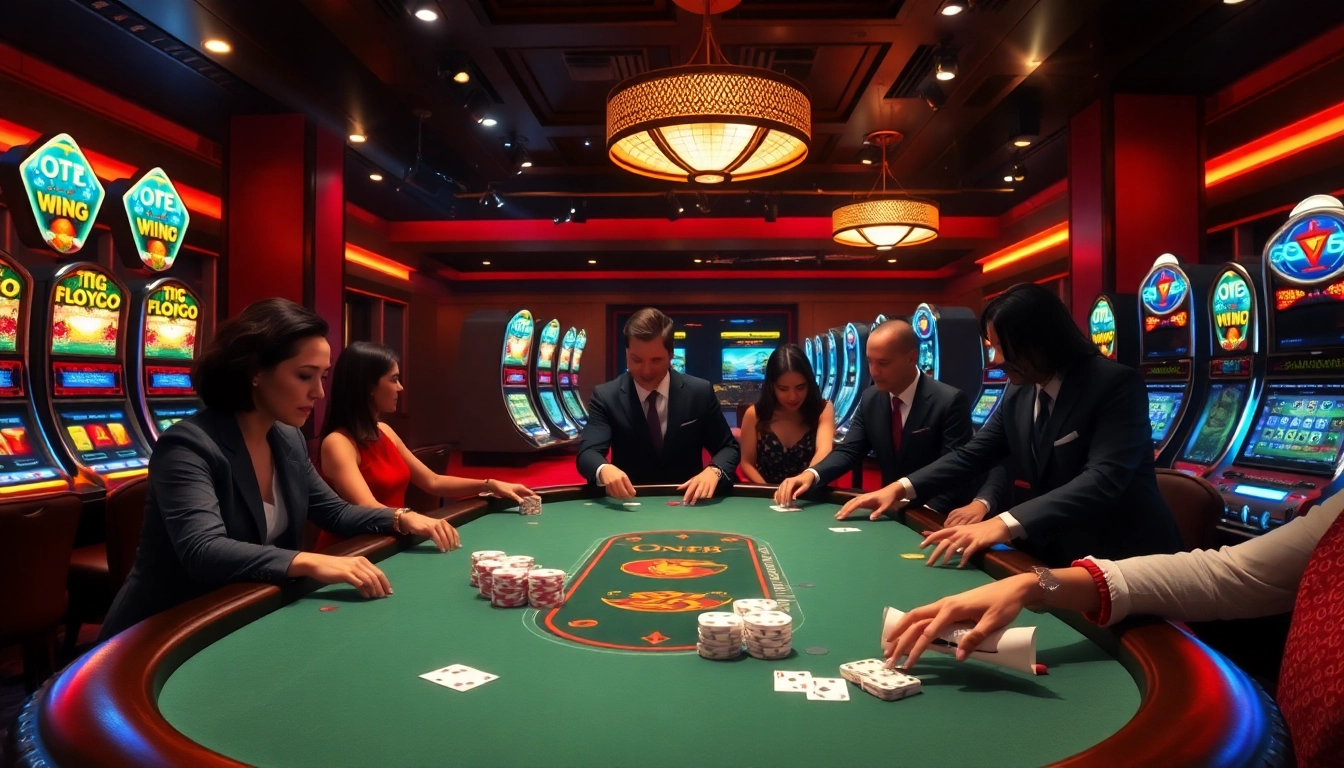 Experience the thrill of high-stakes poker at the one88 gaming table with vibrant casino ambiance.