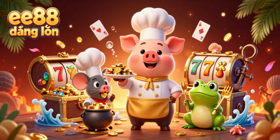 Engage with ee88 đăng nhập for exciting gold coin jackpots in a vibrant 3D casino scene.