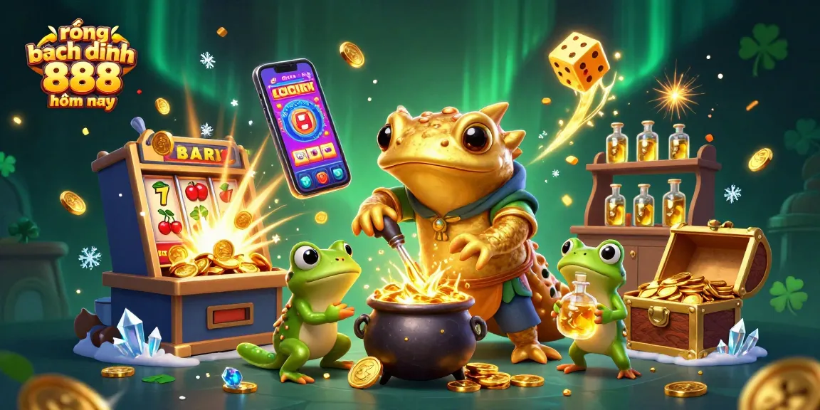Experience excitement with rồng bạch kim 888 hôm nay in a vibrant 3D gambling scene filled with casino wonders.
