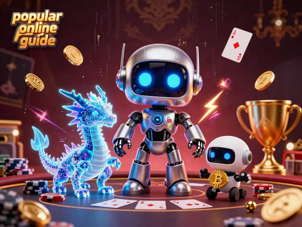 Engage with our popular online poker guide featuring vibrant 3D cartoon characters and dynamic poker elements.