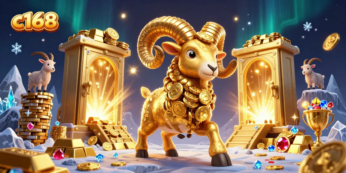 Experience thrilling wins at c168 with a dynamic 3D casino scene filled with treasures and excitement!