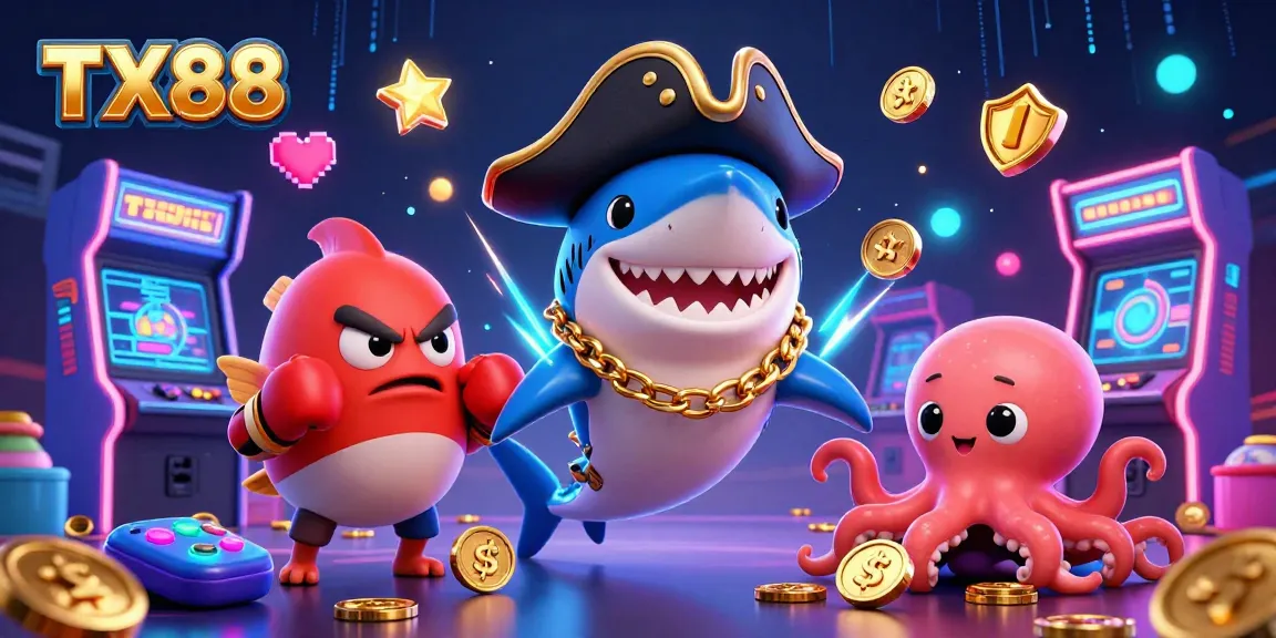 Experience thrilling betting adventures at TX88 with engaging 3D cartoon characters and casino elements.