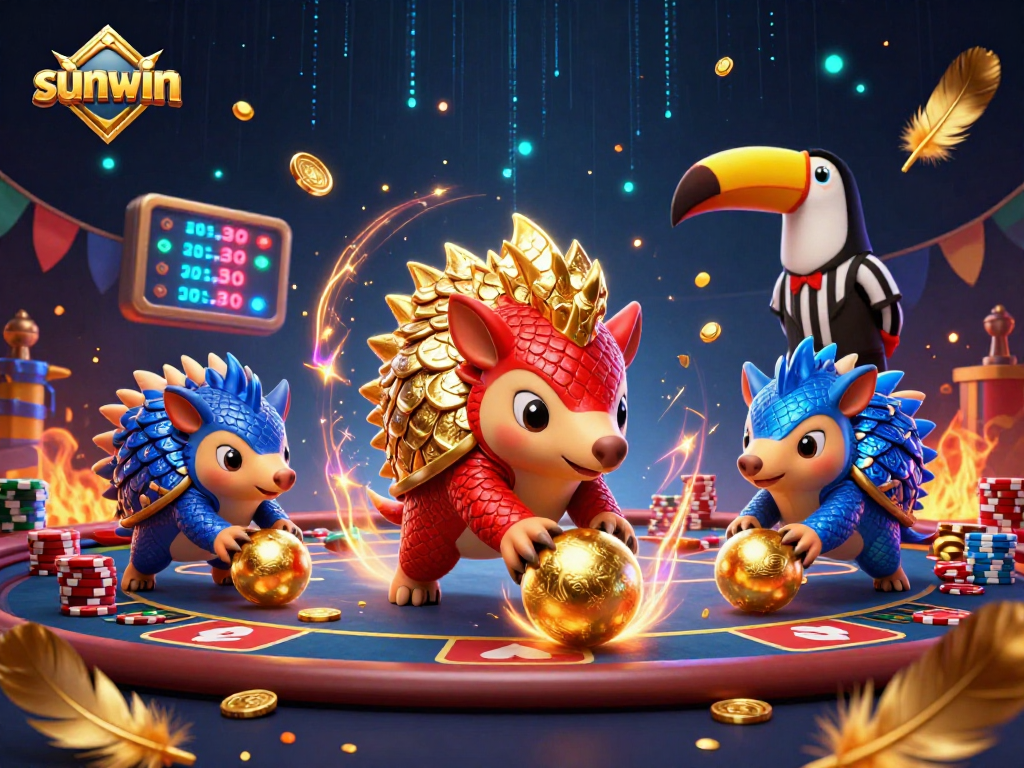 Engage with sunwin as rival pangolins battle in a dynamic poker scene filled with energy.