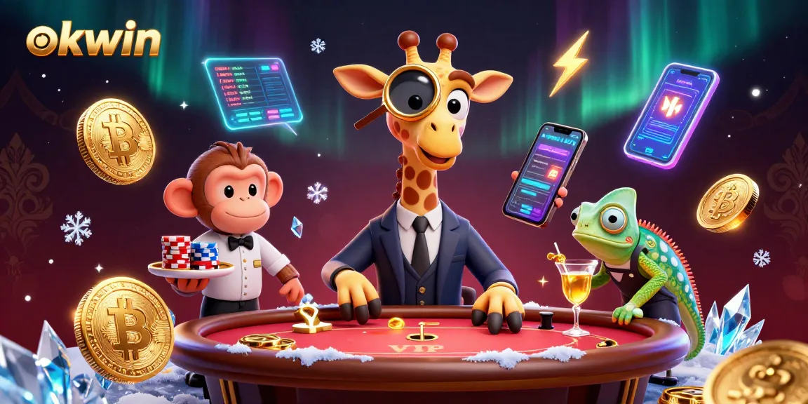 Experience the excitement of okwin with a high-roller giraffe and lively casino atmosphere.