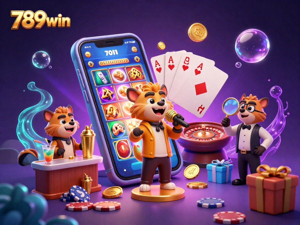 Join the laughter at 789win's comedy casino as hyenas entertain with drinks and games.