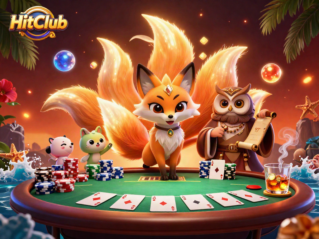 Engage in the vibrant world of HitClub with a colorful scene of gaming excitement and strategy.