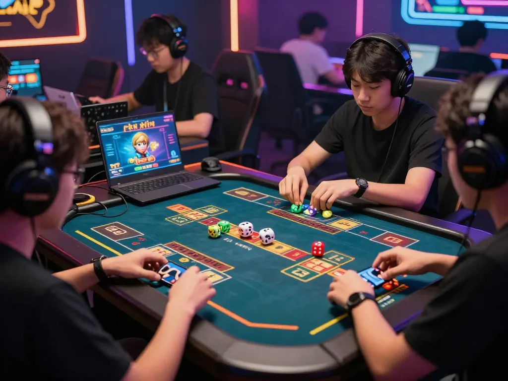 Exciting gameplay of tài xỉu sunwin in an engaging online gaming atmosphere, showcasing animated dice and player interactions.