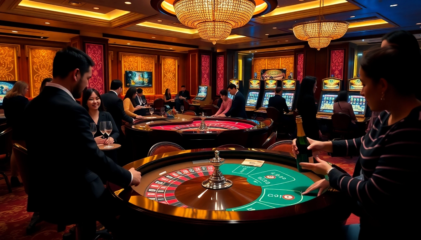 Engaging scene at uu88.company showcasing thrilling online casino games and excitement.