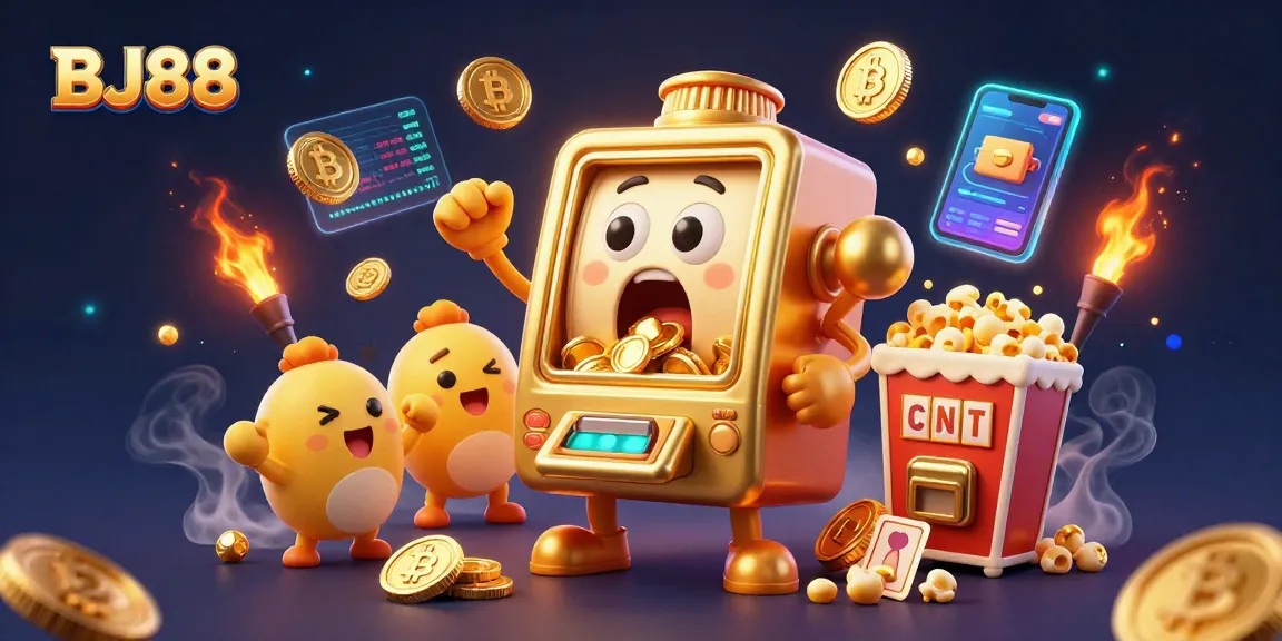 Experience the excitement of BJ88 as the golden slot machine hits the jackpot!