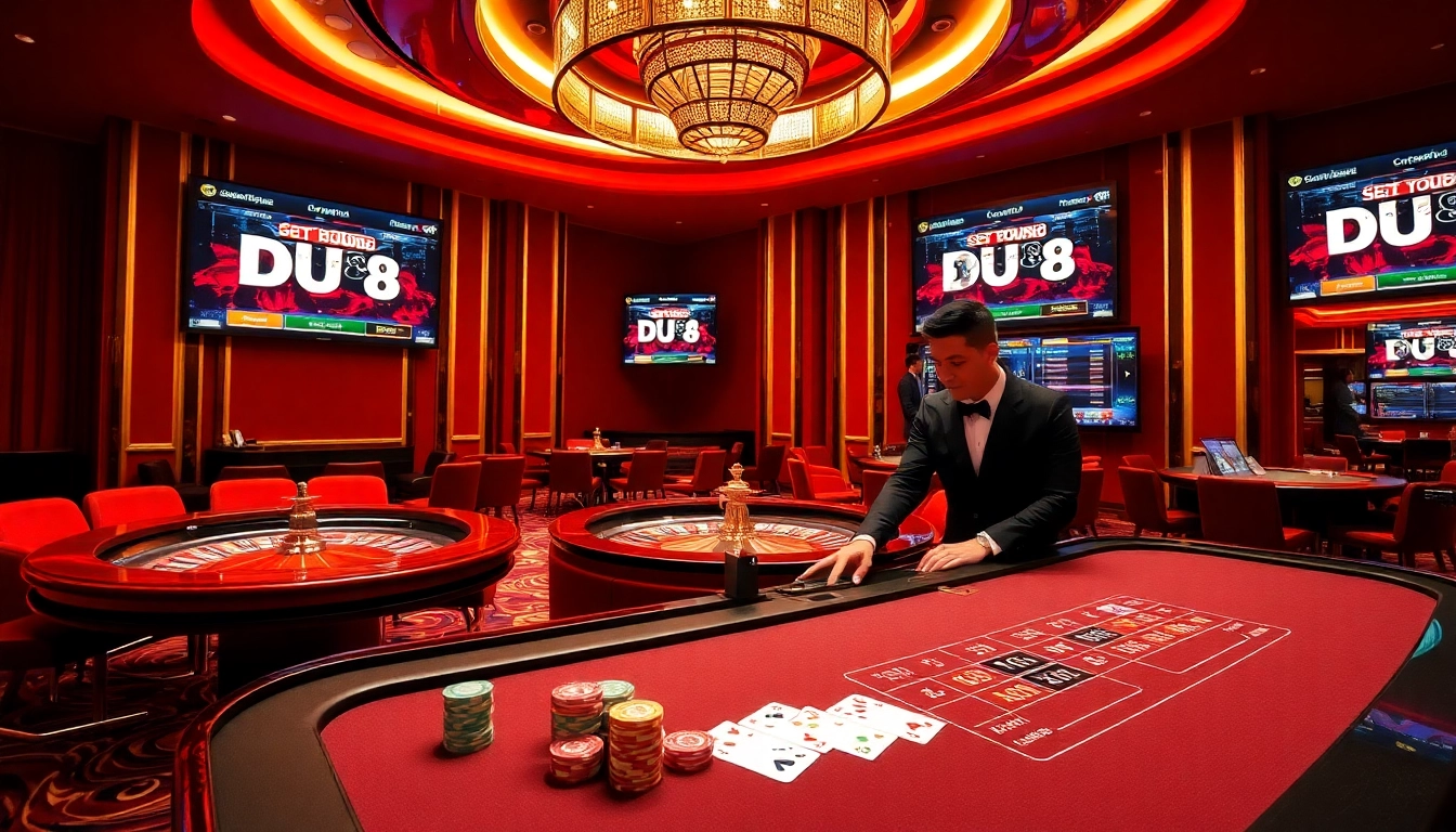 Engage in exhilarating gaming experiences with DU88 at a luxurious casino.