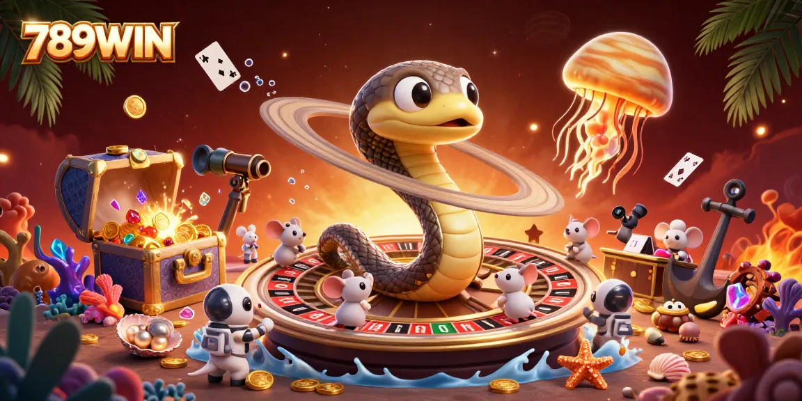 Experience the thrilling essence of 789WIN as astronaut mice bet on a cosmic roulette.