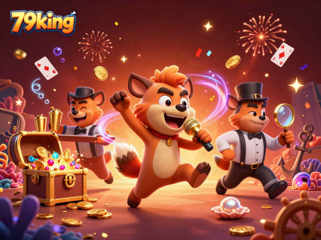 Experience the excitement of 79king as playful hyenas bring a comedy casino club to life.
