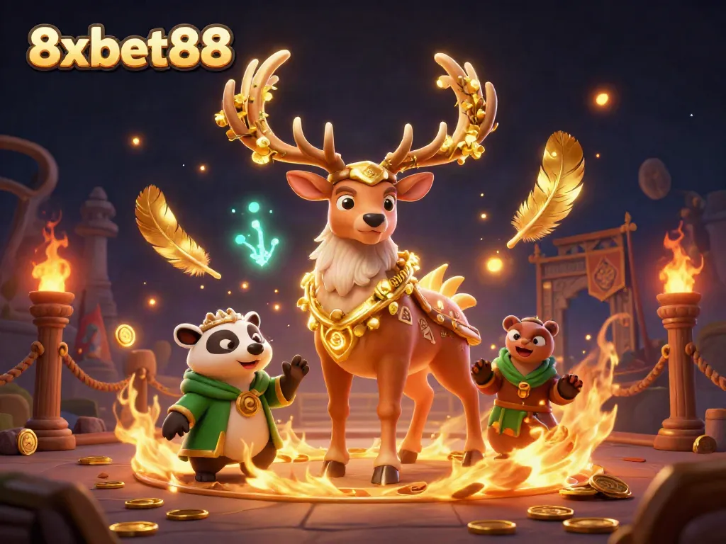 Experience thrilling wins at 8xbet88, featuring vibrant casino elements and captivating characters.