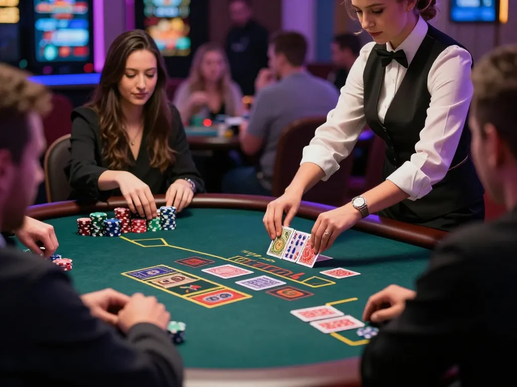 Players placing bets during a live dealer game at HD88 casino's blackjack table
