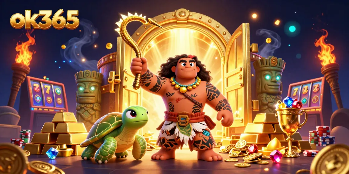 Experience thrilling gameplay with ok365 in this vibrant casino-themed illustration.