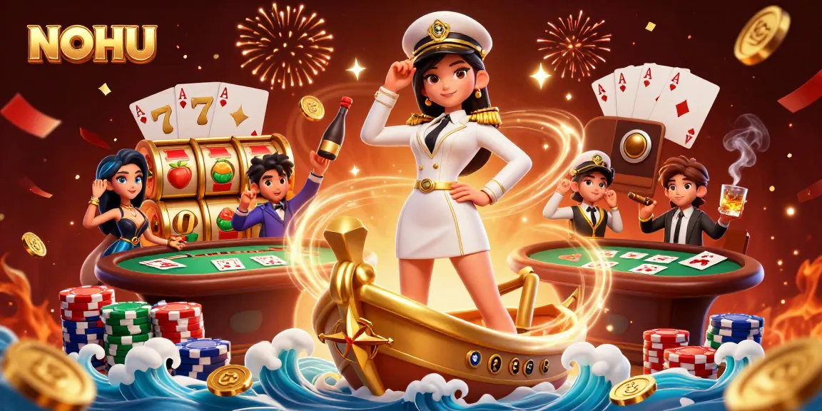 Spin to win with NOHU at vibrant slots featuring stunning characters and rich casino elements.
