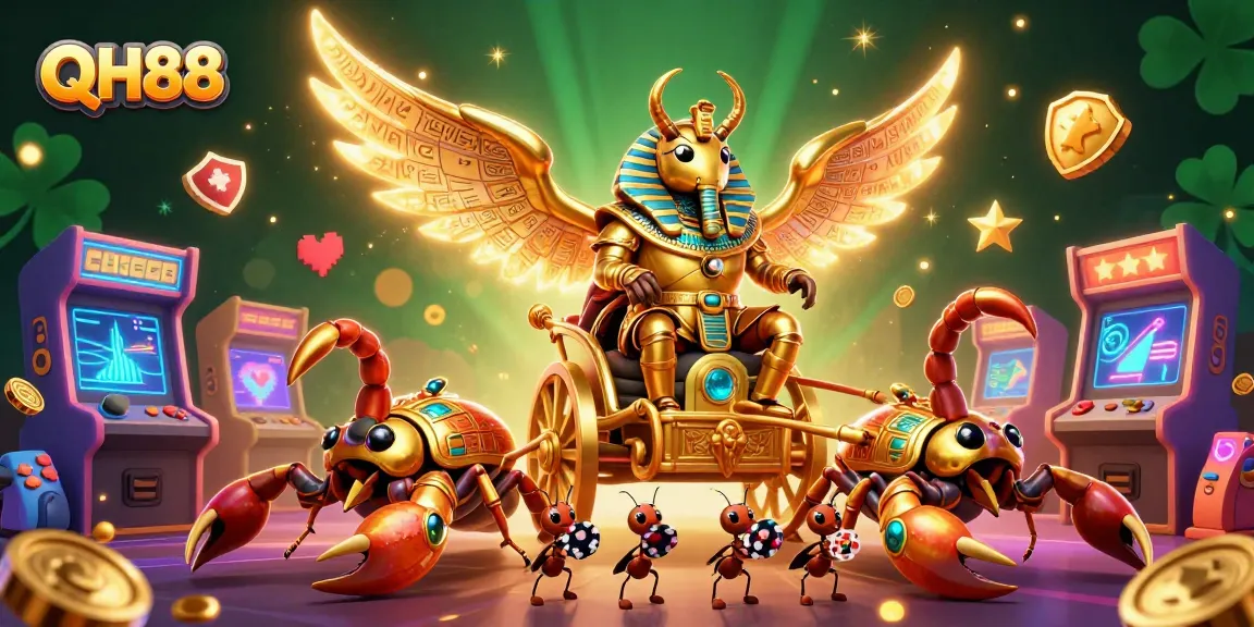 Engage in the thrilling universe of QH88 with vibrant 3D characters and casino elements, showcasing the excitement of jackpot wins.