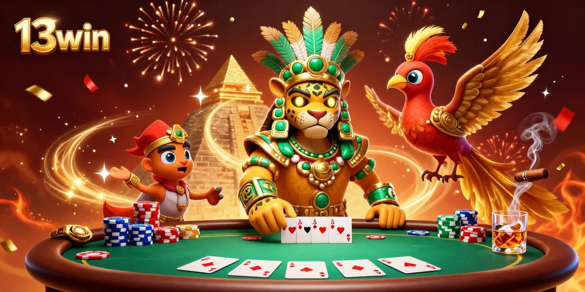 Experience the excitement of 13win with vibrant 3D casino characters and rich gaming elements.