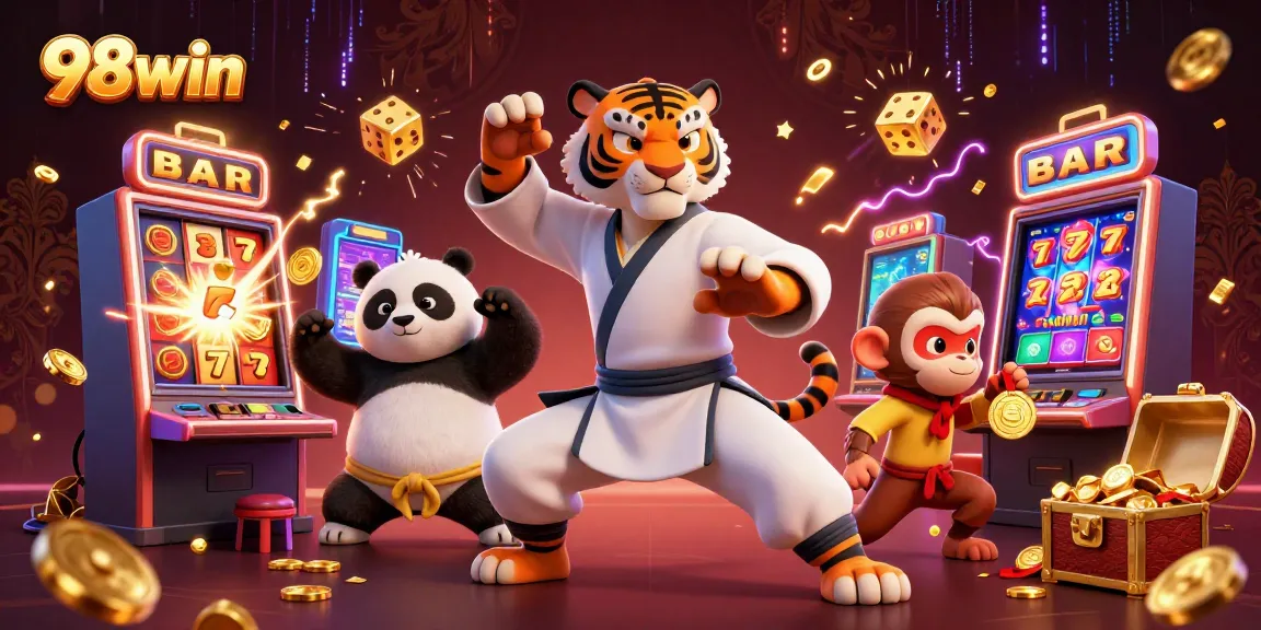 Engage in thrilling gameplay at 98win with dynamic casino elements and vibrant characters.