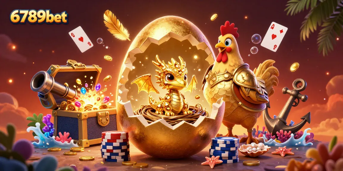 Experience the excitement of winning at 6789bet with golden treasures and vibrant casino elements.