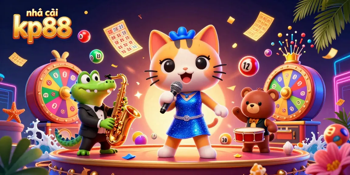 Engage with nhà cái kp88 for exciting online gaming featuring a vibrant 3D casino scene.