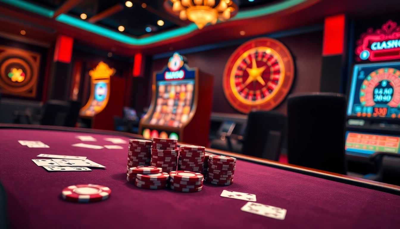 Experience the thrill of gambling at km88 with vibrant casino tables and exciting slot machines.