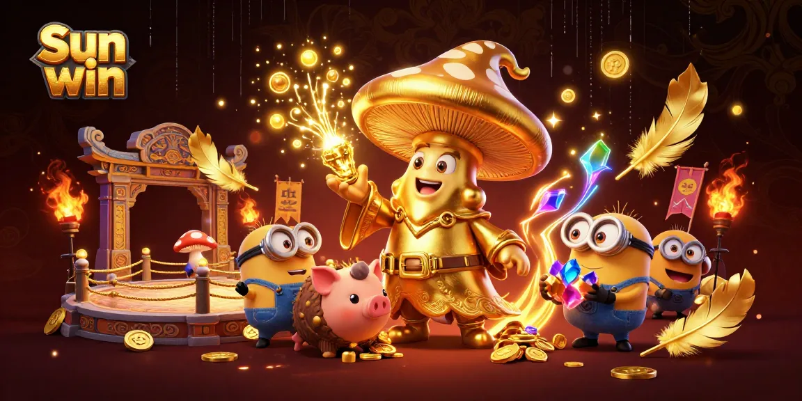 Engage with the magical world of Sun win, where golden treasures await amidst bursting energy and whimsical characters.