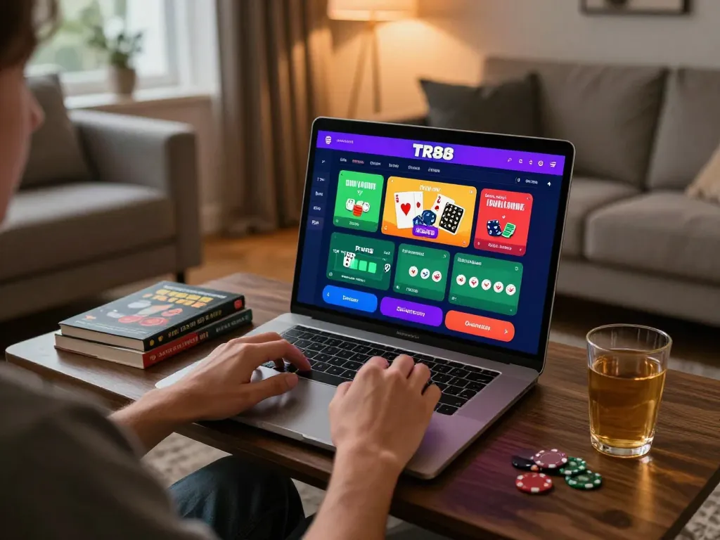Engaging with the TR88 app for strategic betting in a cozy home setting