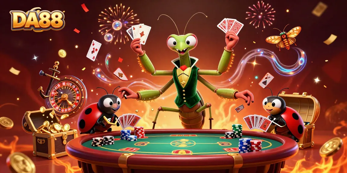 DA88 players enjoy a luxurious casino experience with vibrant characters and gaming elements in action.