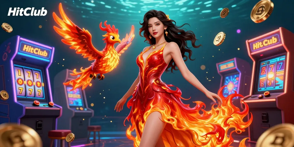 HitClub elevates the gaming experience with a dynamic scene featuring vibrant game elements and stunning visuals.