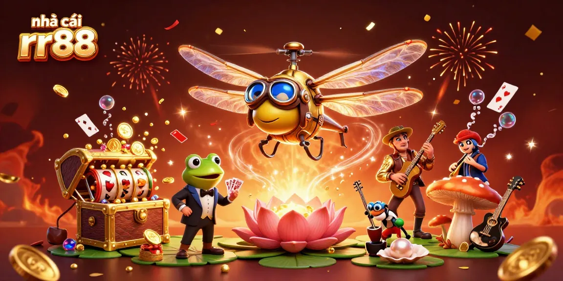 Engage in thrilling gameplay at nhà cái rr88 with a vibrant casino scene featuring colorful character action.