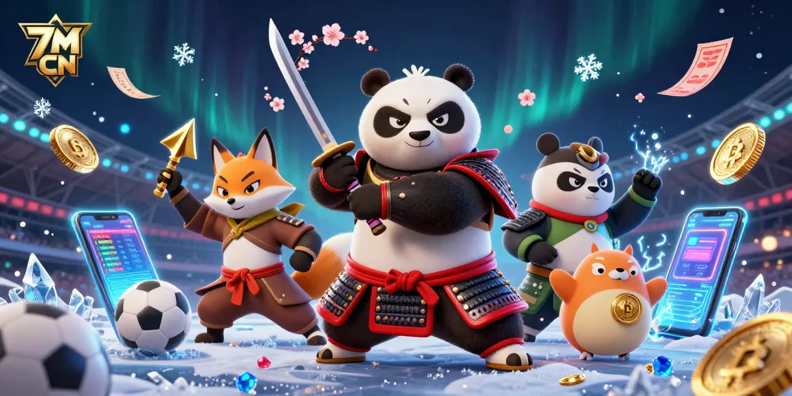Engage with the vibrant energy of 7M CN sports betting, featuring a samurai panda and dynamic elements.