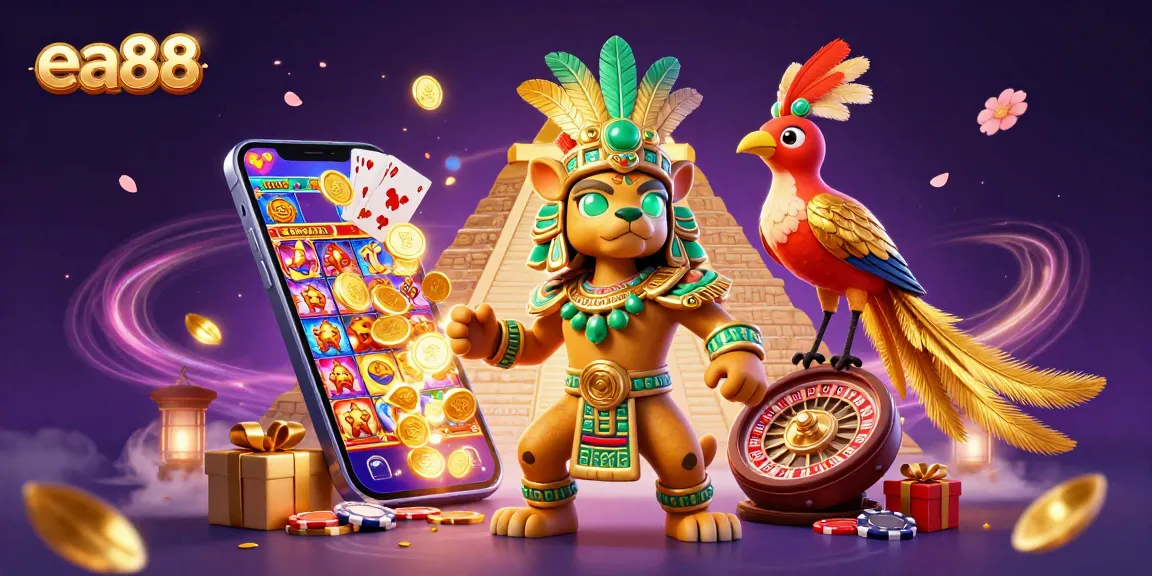 ea88 offers thrilling casino experience with colorful slots and a vibrant Mayan theme.