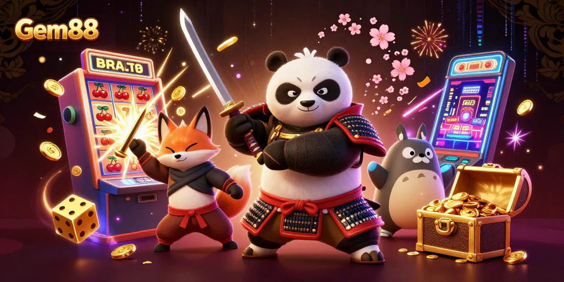 Experience Gem88's thrilling game atmosphere with vibrant characters and explosive jackpots!