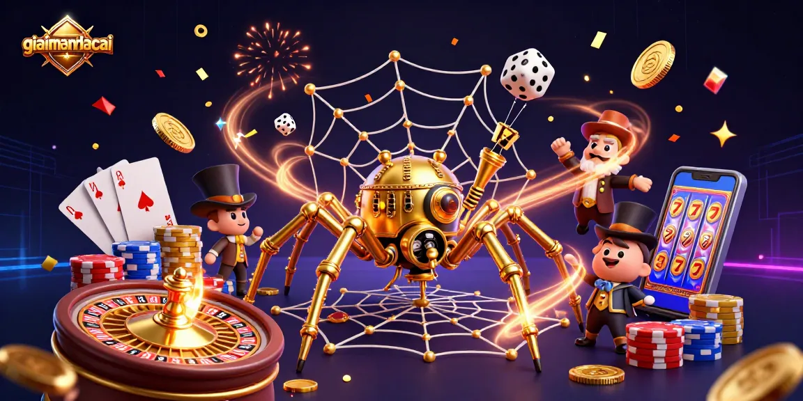 Spin lucky reels and win big at giaimanhacai, featuring a whimsical steampunk scene.