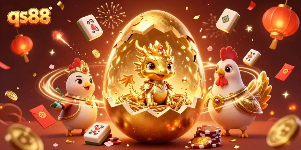 Experience thrilling wins with qs88 as golden eggs unleash treasures in this amazing casino scene.